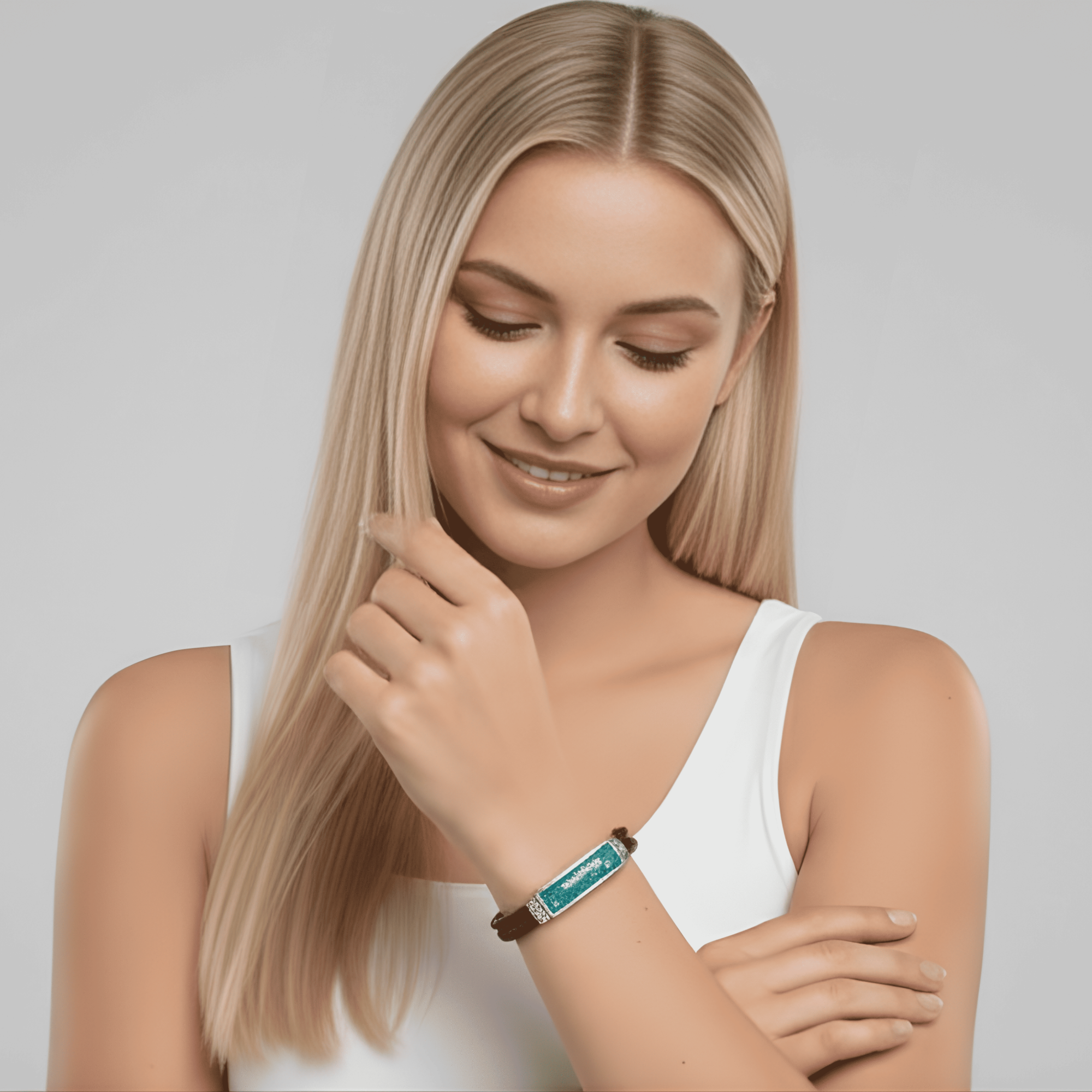 Bracelet Infused with Pet Ashes or Fur | Solid Silver (Unisex)