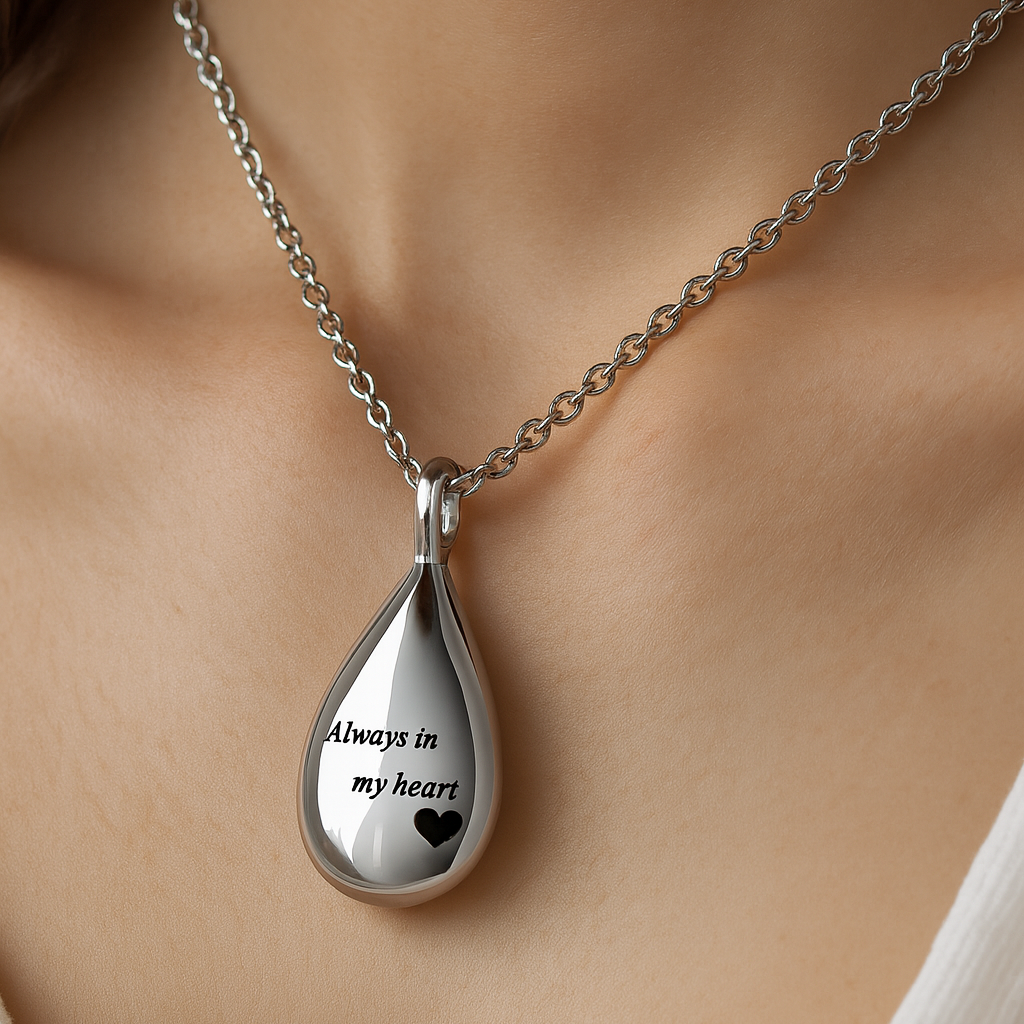 Teardrop Urn Necklace – Keepsake Pet Ash Holder