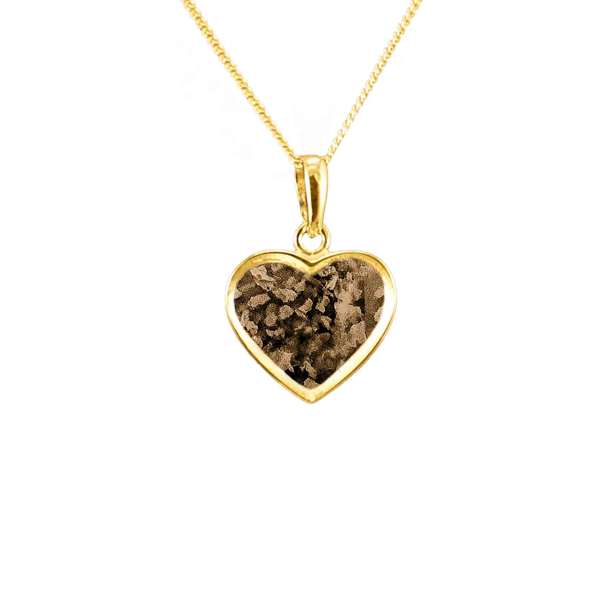 Heart Pendant Infused with Pet Ashes or Fur | Solid Gold