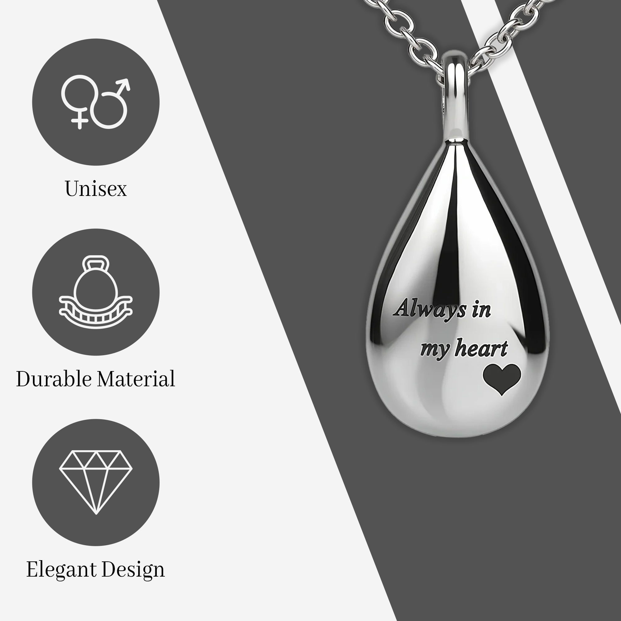 Teardrop Urn Necklace – Keepsake Pet Ash Holder