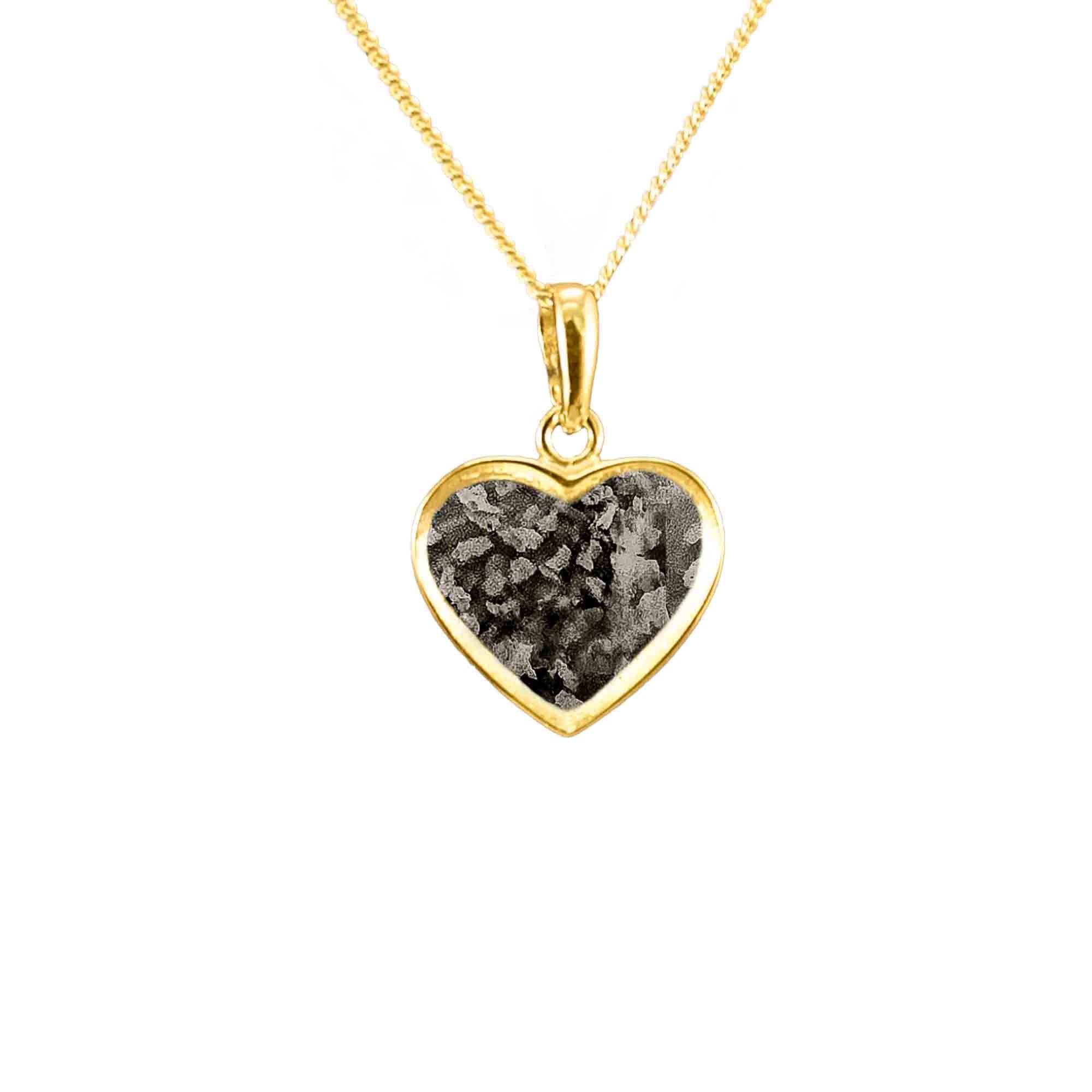 Heart Pendant Infused with Pet Ashes or Fur | Solid Gold