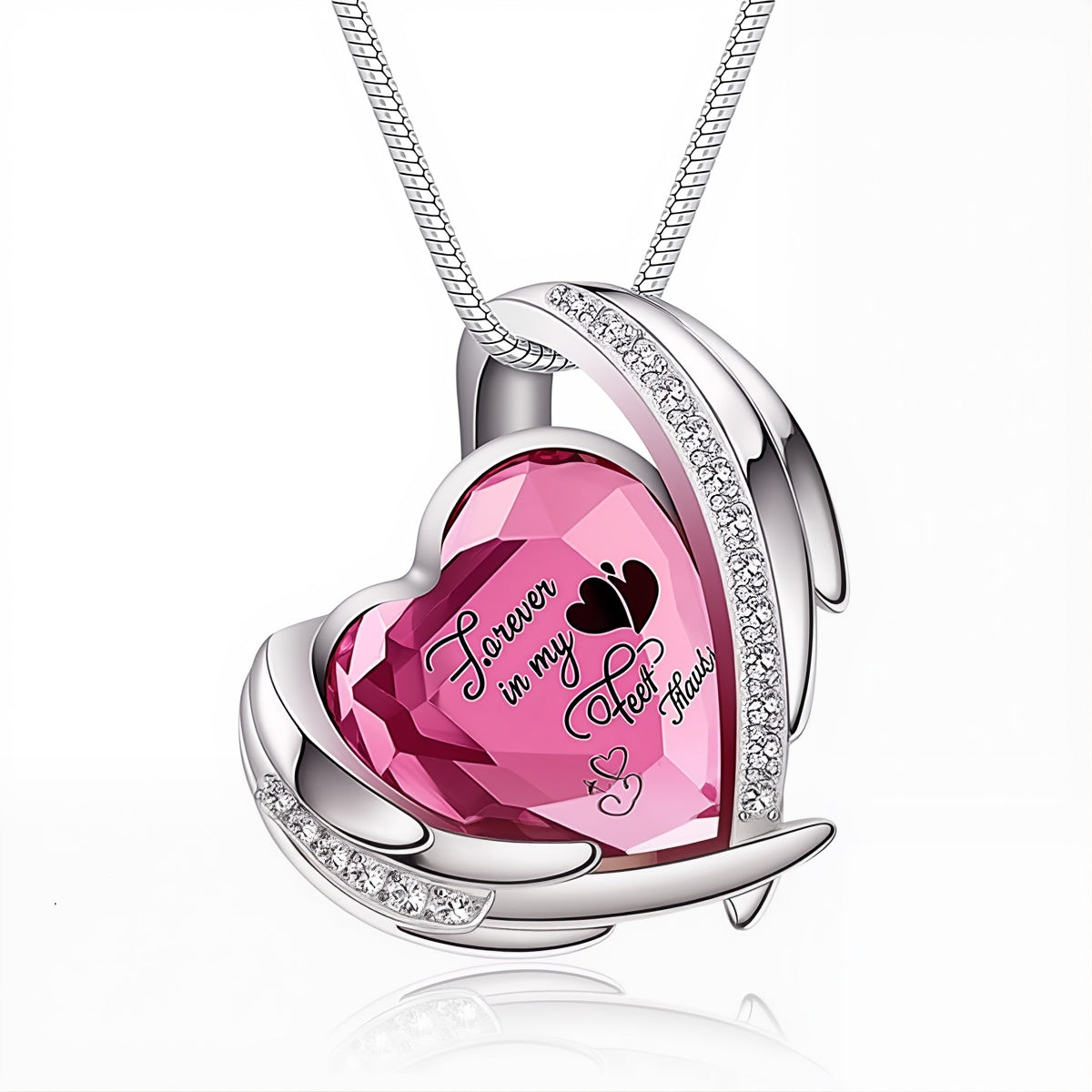 Crystal Heart Urn Pendant Necklace – Keepsake for Pet Ashes