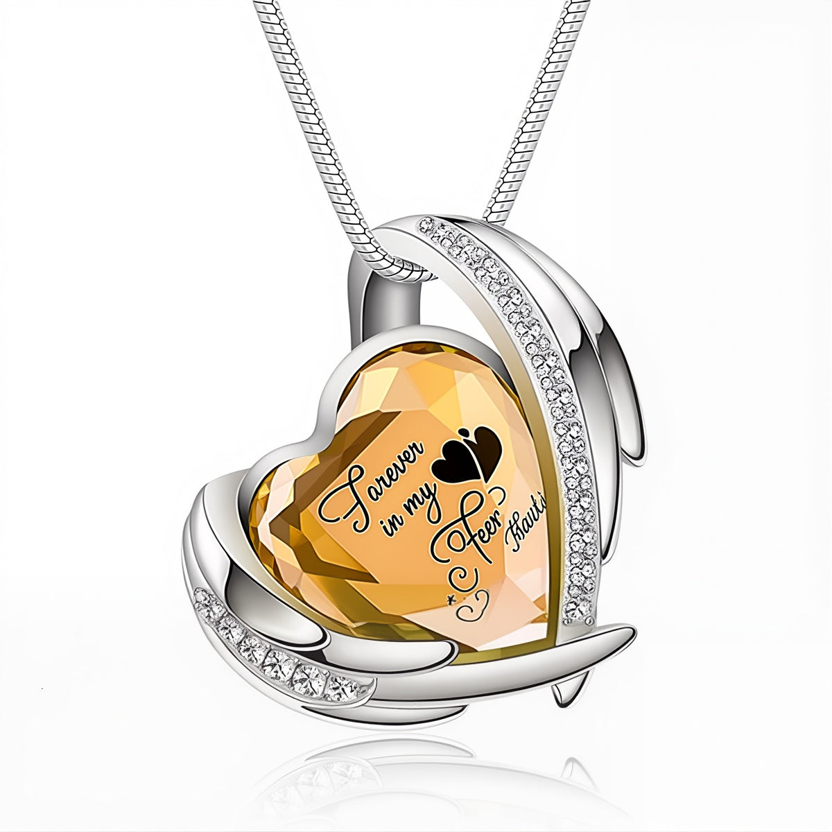 Crystal Heart Urn Pendant Necklace – Keepsake for Pet Ashes