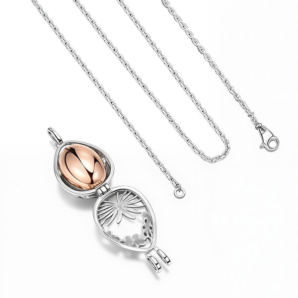 Teardrop Butterfly Pet Memorial Urn Necklace – Pet Keepsake Pendant