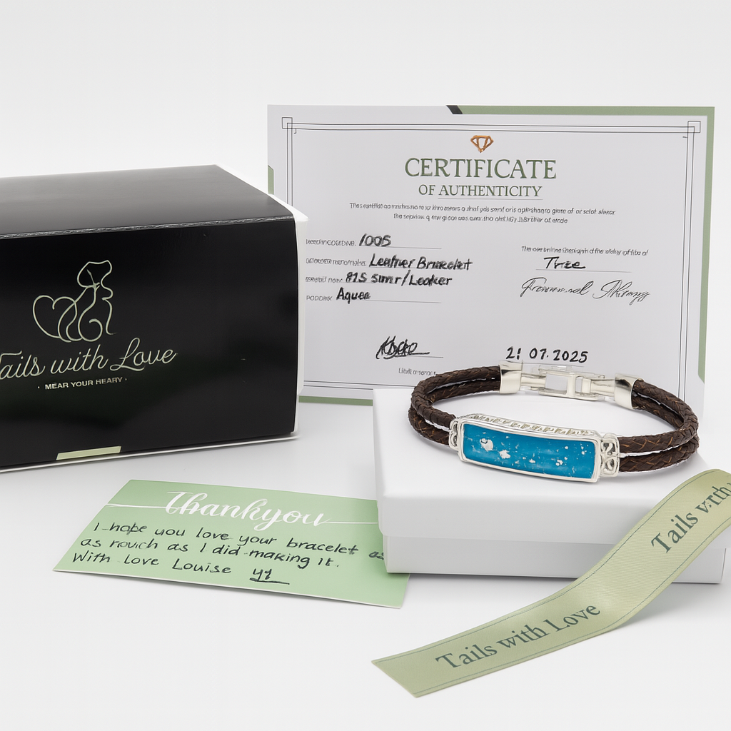 Bracelet Infused with Pet Ashes or Fur | Solid Silver (Unisex)