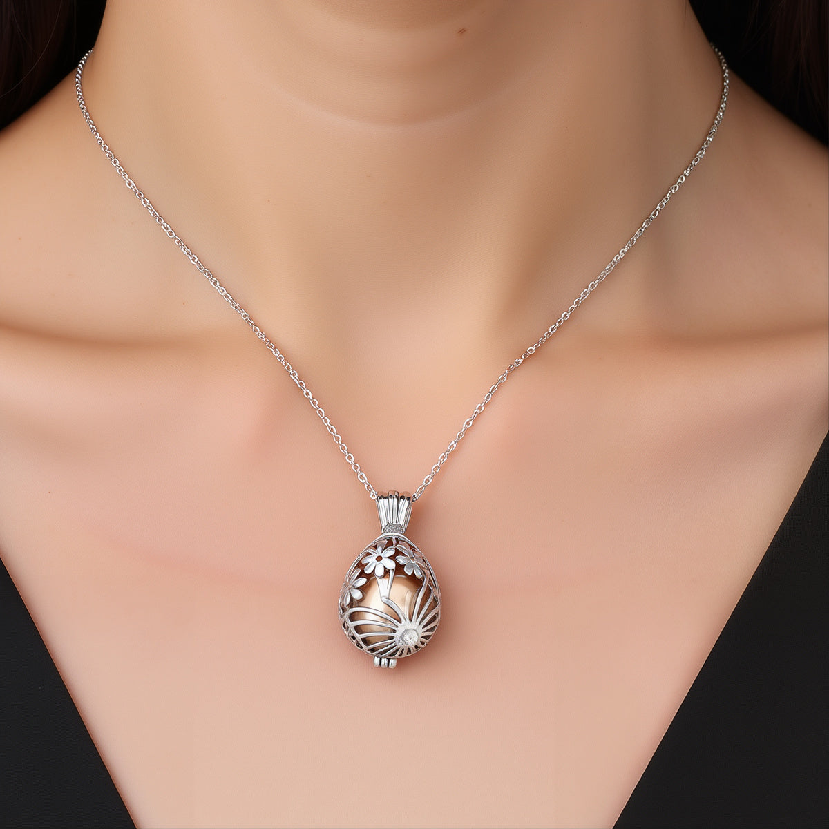 Teardrop Butterfly Pet Memorial Urn Necklace – Pet Keepsake Pendant