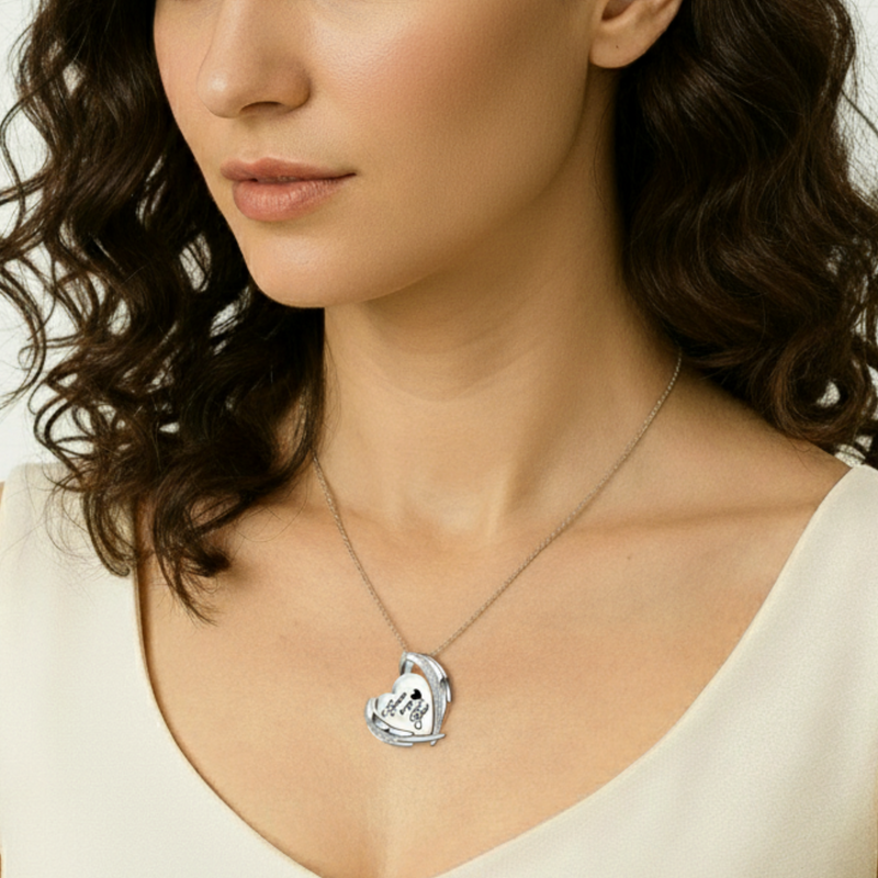 Crystal Heart Urn Pendant Necklace – Keepsake for Pet Ashes
