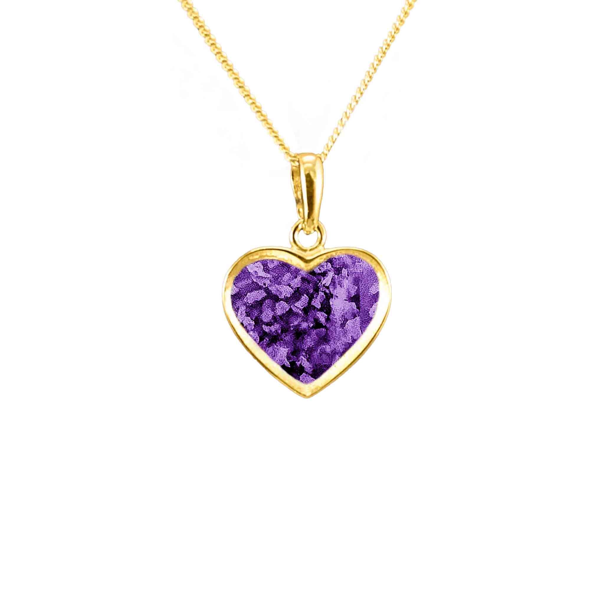 Heart Pendant Infused with Pet Ashes or Fur | Solid Gold