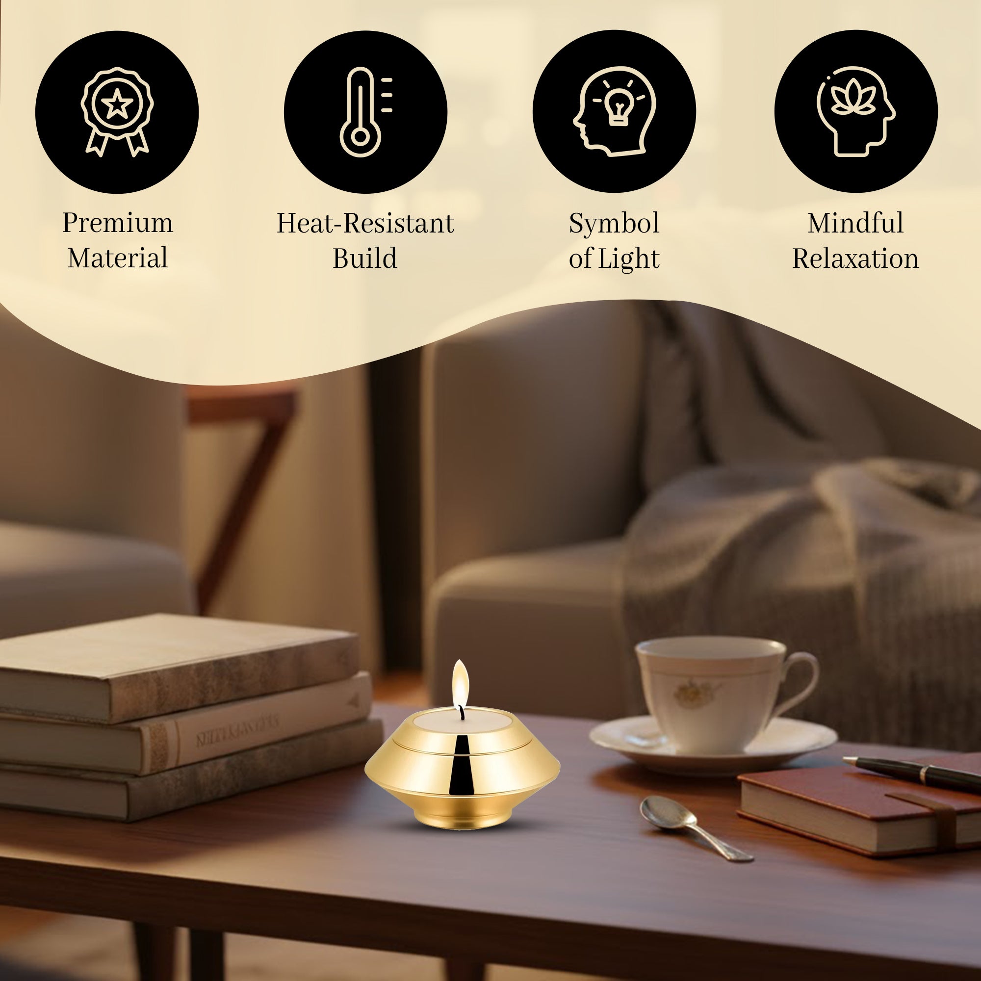 Stainless Steel Candle-Holder Mini Urn – Pet Keepsake Cremation Ash Holder