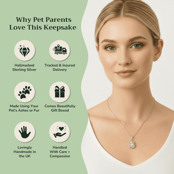 Teardrop Butterfly Pet Memorial Urn Necklace – Pet Keepsake Pendant