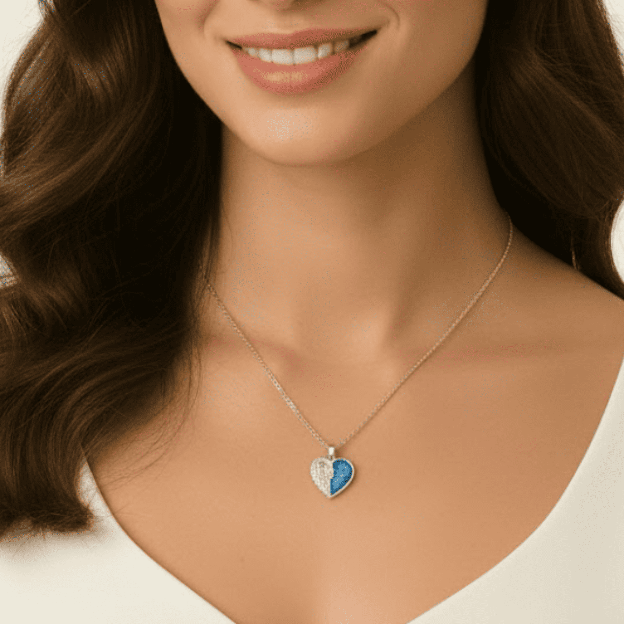 Winged Angel Heart Infused with Pet Ashes or Fur | Solid Silver